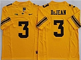 Men's Iowa Hawkeyes #3 Cooper DeJean Yellow F.U.S.E. Stitched Jersey,baseball caps,new era cap wholesale,wholesale hats